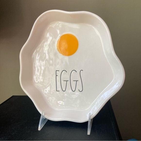 Rae Dunn | Eggs Motif Ceramic Farmhouse Serving Plate Breakfast Dish - Picture 1 of 6